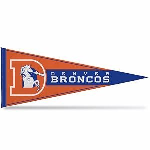 Rico Industries NFL Football Denver Broncos Retro 12" x 30" Felt Wall Décor Pennant - Great for Home/Bed Room/Man Cave Décor