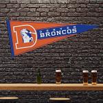 Rico Industries NFL Football Denver Broncos Retro 12" x 30" Felt Wall Décor Pennant - Great for Home/Bed Room/Man Cave Décor