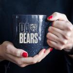 Rico Industries NFL Football Chicago Bears Da Bears 16 oz Team Color Laser Engraved Speckled Ceramic Coffee Mug