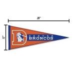 Rico Industries NFL Football Denver Broncos Retro 12" x 30" Felt Wall Décor Pennant - Great for Home/Bed Room/Man Cave Décor