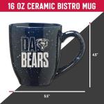 Rico Industries NFL Football Chicago Bears Da Bears 16 oz Team Color Laser Engraved Speckled Ceramic Coffee Mug