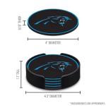 Rico Industries NFL Football Carolina Panthers Classic Favorites: PVC Coaster Set (4-Pack)