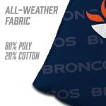 YouTheFan Officially-Licensed NFL Denver Broncos Set of 4 Cornhole Bags - All Weather Regulation 6” x 6” Size - 16oz Weight - Designed in USA