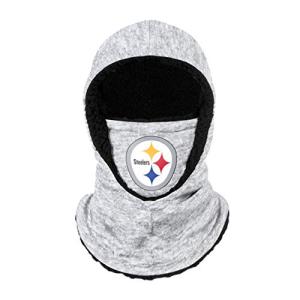 FOCO Pittsburgh Steelers NFL Heather Grey Big Logo Hooded Gaiter