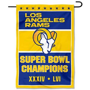 Los Angeles Rams 2 Time Champions Super Bowl LVI Double Sided Garden Banner Flag