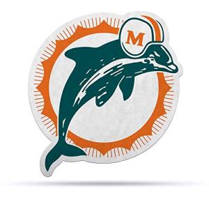 Rico Industries NFL Miami Dolphins NFL Retro Shape Cut Pennant, Team color, Item footprint: 18' x 18'
