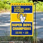 Los Angeles Rams 2 Time Champions Super Bowl LVI Double Sided Garden Banner Flag