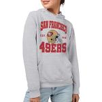 Junk Food Standard Team Helmet Pullover Hoodie. Relaxed Unisex Fit, San Francisco 49ers-Athletic Heather, Medium, Grey