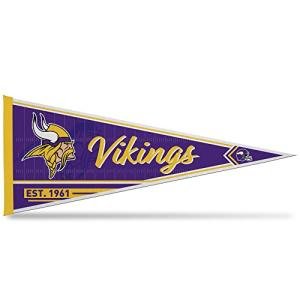 Rico Industries NFL Football Minnesota Vikings Classic 12" x 30" Felt Wall Décor Pennant - Great for Home/Bed Room/Man Cave Décor