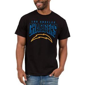 Junk Food NFL - Los Angeles Chargers - Bold Logo - Officially Licensed Adult Short Sleeve Fan Tee for Men and Women