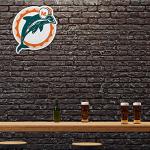 Rico Industries NFL Miami Dolphins NFL Retro Shape Cut Pennant, Team color, Item footprint: 18' x 18'