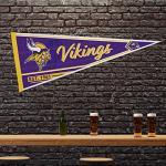 Rico Industries NFL Football Minnesota Vikings Classic 12" x 30" Felt Wall Décor Pennant - Great for Home/Bed Room/Man Cave Décor