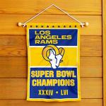 Los Angeles Rams 2 Time Champions Super Bowl LVI Double Sided Garden Banner Flag