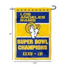 Los Angeles Rams 2 Time Champions Super Bowl LVI Double Sided Garden Banner Flag