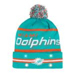 FOCO NFL Unisex-Adult Officially Licensed LED Light Up Classic Cuffed Knit Beanie Cold Weather Hat (Miami Dolphins)
