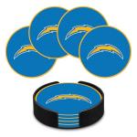 Rico Industries NFL Football Los Angeles Chargers Classic Favorites: PVC Coaster Set (4-Pack)