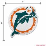 Rico Industries NFL Miami Dolphins NFL Retro Shape Cut Pennant, Team color, Item footprint: 18' x 18'