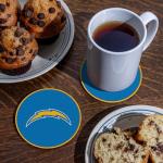 Rico Industries NFL Football Los Angeles Chargers Classic Favorites: PVC Coaster Set (4-Pack)