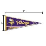 Rico Industries NFL Football Minnesota Vikings Classic 12" x 30" Felt Wall Décor Pennant - Great for Home/Bed Room/Man Cave Décor