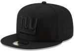 New Era NFL 9FIFTY Black On Black Adjustable Snapback Hat Cap One Size Fits All (New York Giants)