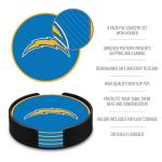 Rico Industries NFL Football Los Angeles Chargers Classic Favorites: PVC Coaster Set (4-Pack)