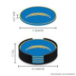 Rico Industries NFL Football Los Angeles Chargers Classic Favorites: PVC Coaster Set (4-Pack)