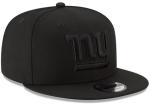 New Era NFL 9FIFTY Black On Black Adjustable Snapback Hat Cap One Size Fits All (New York Giants)