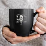 Rico Industries NHL Hockey Anaheim Ducks 15oz Laser Engraved Matte Black Ceramic Bistro Mug - for Hot or Cold Drinks