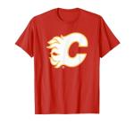 Calgary Flames Icon Red Officially Licensed T-Shirt