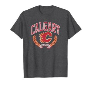 Calgary Flames Vintage Victory Dark Heather Licensed T-Shirt