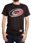Calhoun NHL Mens Loose Fit Performance Rashguard Wicking Short Sleeve Shirt (Carolina Hurricanes, Medium)