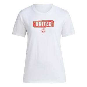 adidas Women's Atlanta United FC Local Pop Short Sleeve Pre-game T-shirt, White, XX-Large Tall