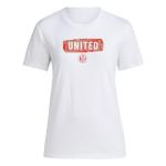 adidas Women's Atlanta United FC Local Pop Short Sleeve Pre-game T-shirt, White, XX-Large Tall