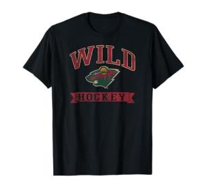 Minnesota Wild Vintage Hockey Black Officially Licensed T-Shirt