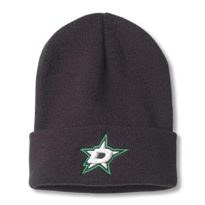 AMERICAN NEEDLE Dallas Stars Officially Licensed NHL National Hockey League Team Terrain Knit Beanie Cap, Black (24010A-DAS-BLK)