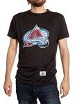 Calhoun NHL Mens Loose Fit Performance Rashguard Wicking Short Sleeve Shirt (Colorado Avalanche, Large)