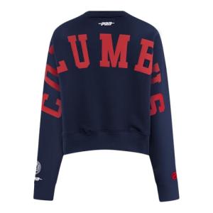 Pro Standard Womens NHL Columbus Blue Jackets Wingspan Crewneck Sweatshirt Midnight Navy L