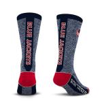 For Bare Feet NHL COLUMBUS BLUE JACKETS Marble MVP Crew Sock Team Color LARGE