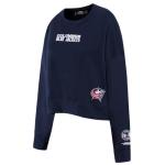 Pro Standard Womens NHL Columbus Blue Jackets Wingspan Crewneck Sweatshirt Midnight Navy L