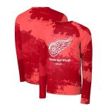 FOCO NHL Men's Official Primary Logo Wordmark Paint Stroke Polyester Performance Long Sleeve T-Shirt (US, Alpha, Large, Regular, Regular, Detroit Red Wings - Red, Detroit Red Wings)