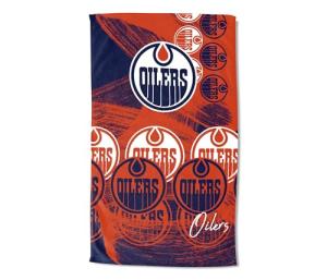 Northwest NHL Edmonton Oilers Oversized Microfiber Beach Towel, 40 x 72 Inches – Quick Dry, Sand Resistant, Lightweight, Highly Absorbent, Distorter Design