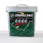 YouTheFan Officially-Licensed NHL Minnesota Wild Set of 4 Cornhole Bags - All Weather Regulation 6” x 6” Size - 16oz Weight - Designed in USA
