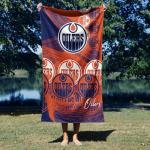 Northwest NHL Edmonton Oilers Oversized Microfiber Beach Towel, 40 x 72 Inches – Quick Dry, Sand Resistant, Lightweight, Highly Absorbent, Distorter Design