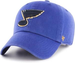 47 NHL Team Color Alternate Primary Logo Clean Up Adjustable Cap Dad Hat, Adult One Size Fits All - St Louis Blues Blue