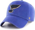 47 NHL Team Color Alternate Primary Logo Clean Up Adjustable Cap Dad Hat, Adult One Size Fits All - St Louis Blues Blue