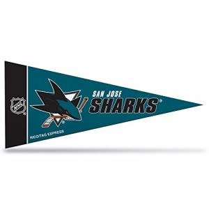 Rico Industries NHL San Jose Sharks 8-Piece 4-Inch by 9-Inch Classic Mini Pennant Décor Set