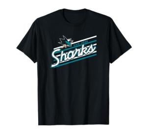 San Jose Sharks Retro Performer Black Officially Licensed T-Shirt