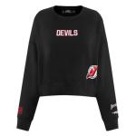 Pro Standard Womens NHL New Jersey Devils Wingspan Crewneck Sweatshirt Black M