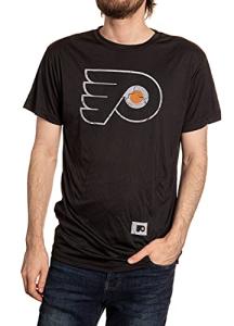 Calhoun NHL Mens Loose Fit Performance Rashguard Wicking Short Sleeve Shirt (Philadelphia Flyers, XX-Large)