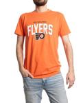 Calhoun NHL Surf & Skate Mens Vintage Style Distressed Heather Tone Rustic T-Shirt (Philadelphia Flyers, X-Large)